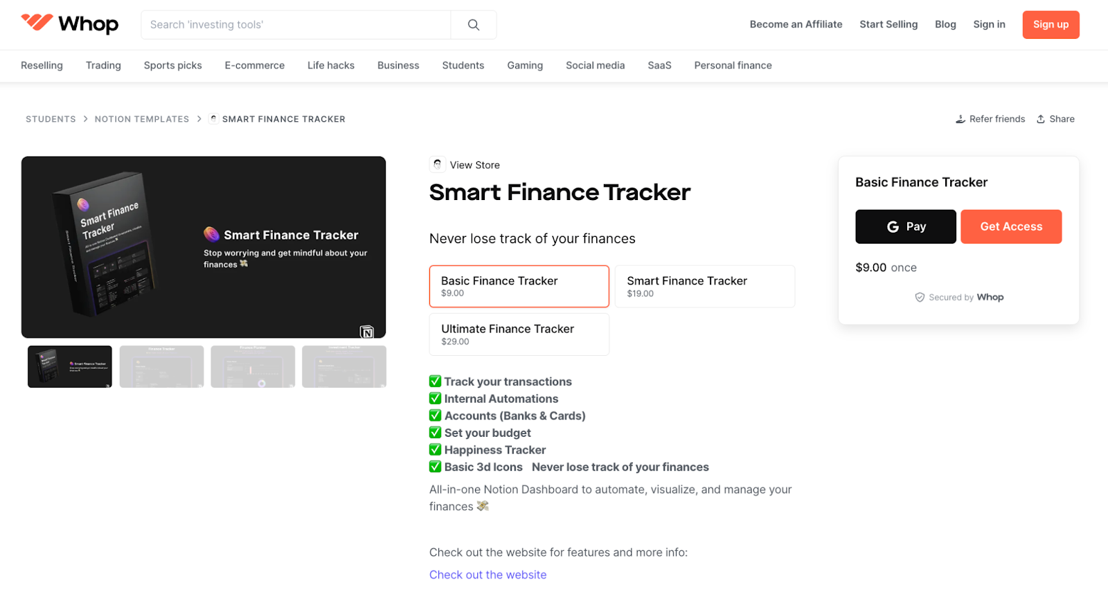 Whop marketplace