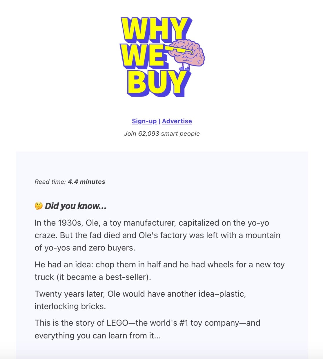 what we buy blog