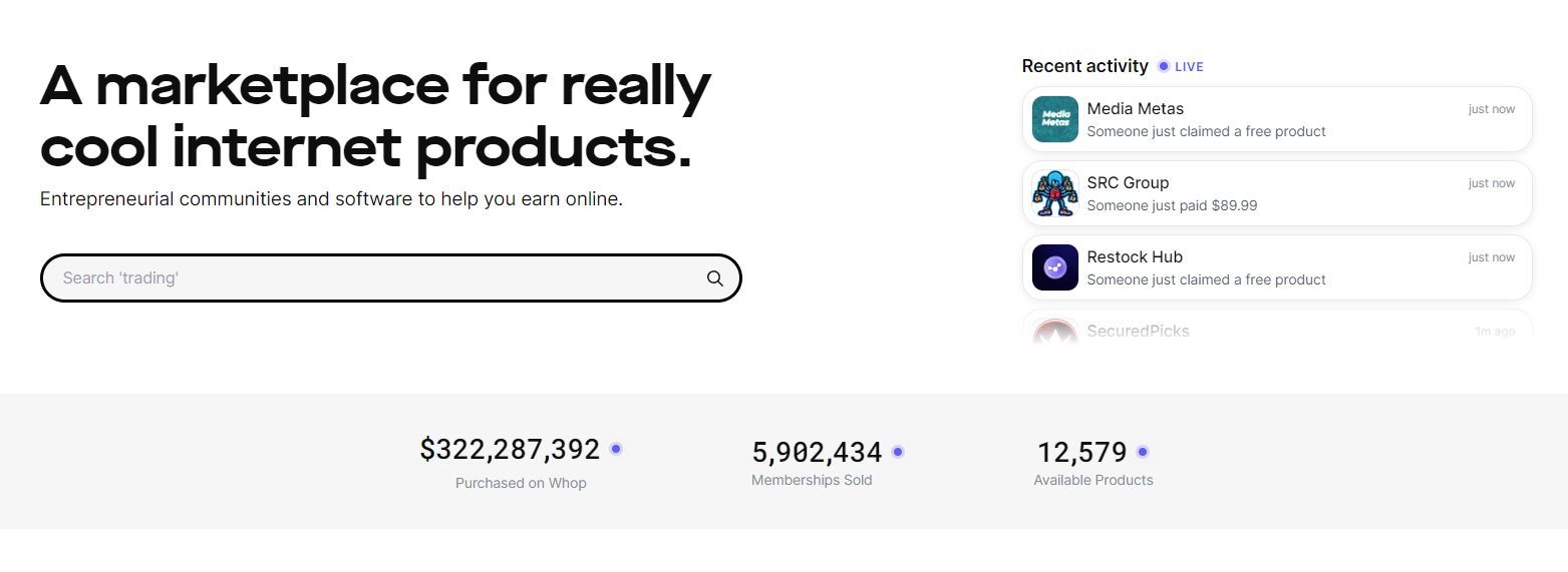 whop marketplace