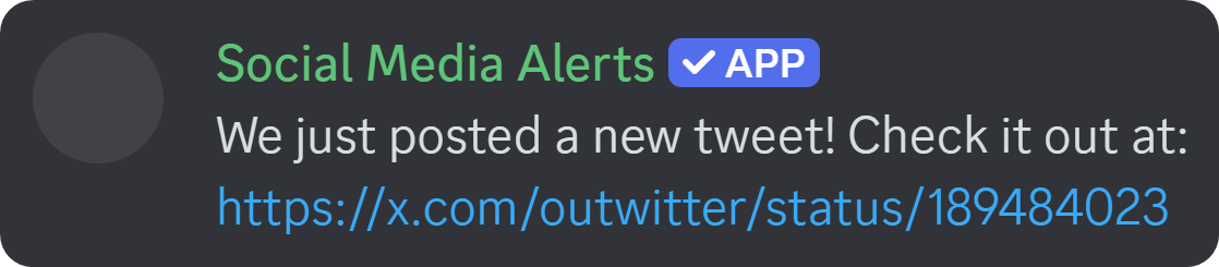 A Discord message on Discord