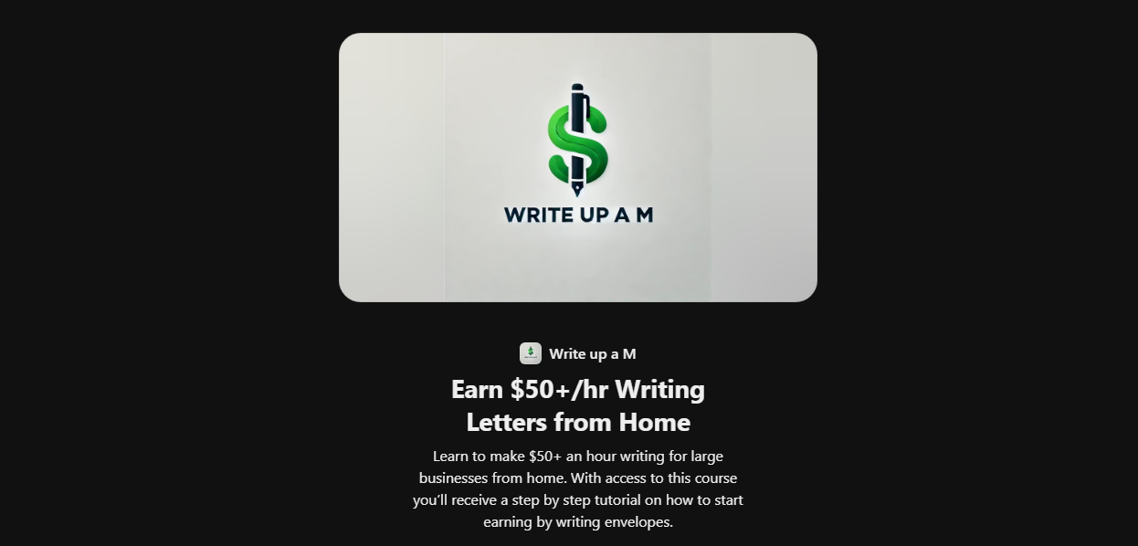 write up an m